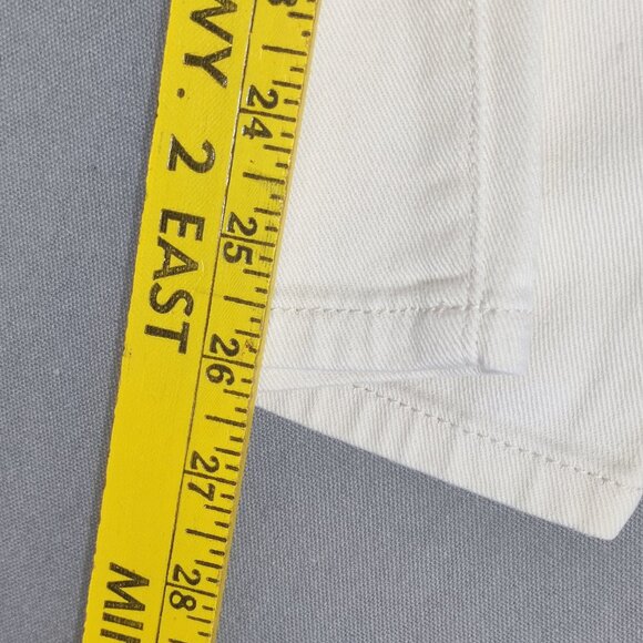 LRL Lauren Jeans by Ralph Lauren women's size 8 white ankle crop straight leg - Picture 10 of 12
